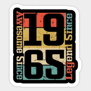 Awesome Since 1965. 55th Birthday Gift Idea Sticker